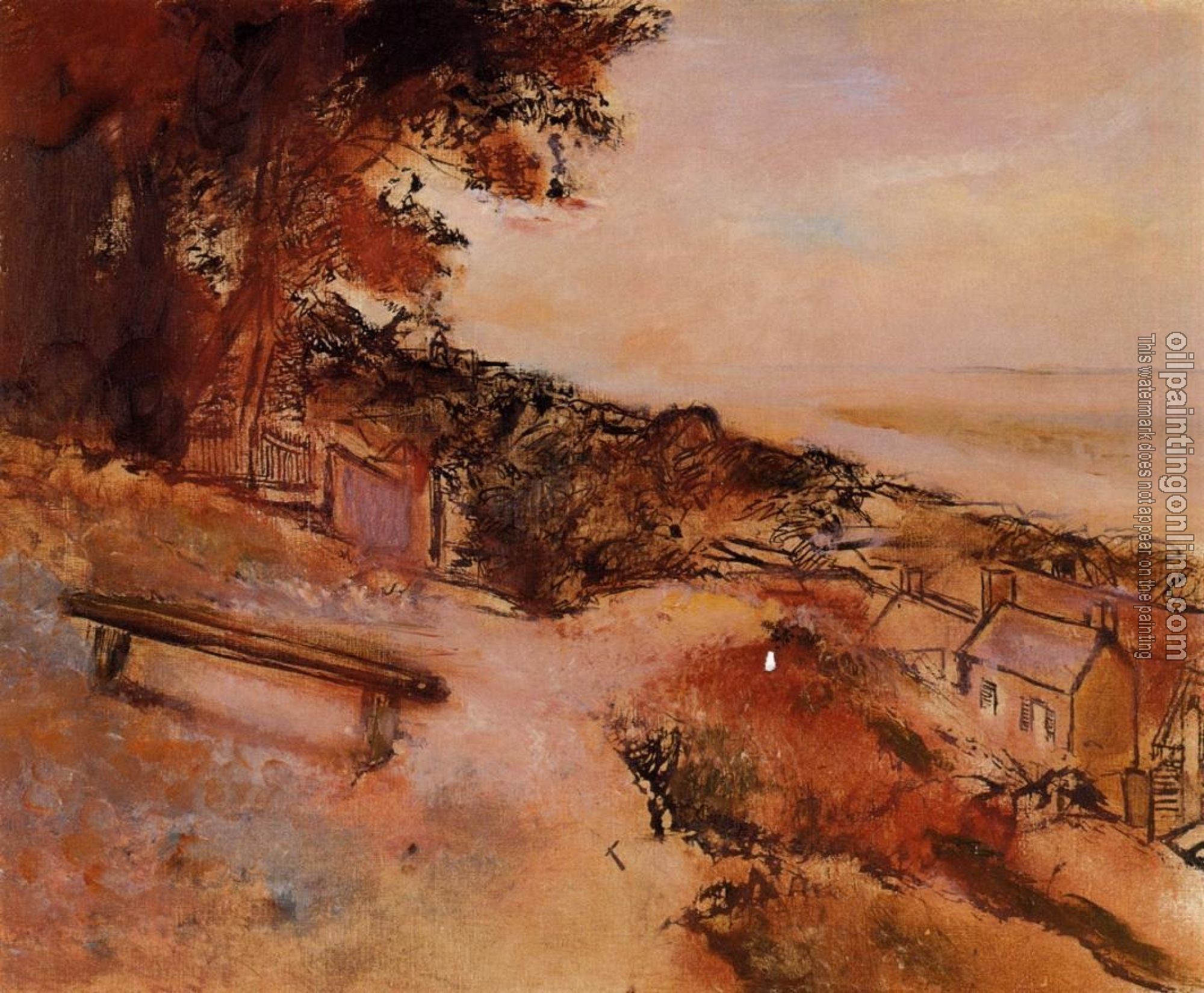 Degas, Edgar - Landscape by the Sea